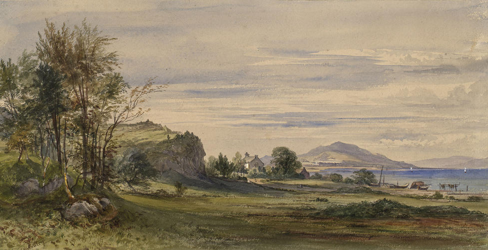 Landscape with a chapel and lake