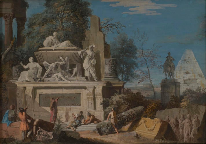 Allegory with a Monument to Newton