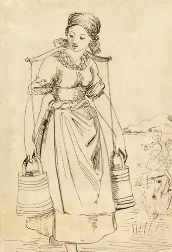 Master: Madame de Coninck's Albums: Princess Louise
Item: A milk-maid Master: Madame de Coninck's Albums: Princess Louise
Item: A milk-maid