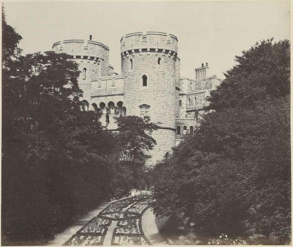 The Norman Tower from the Moat Garden, Windsor Castle The Norman Tower from the Moat Garden, Windsor Castle