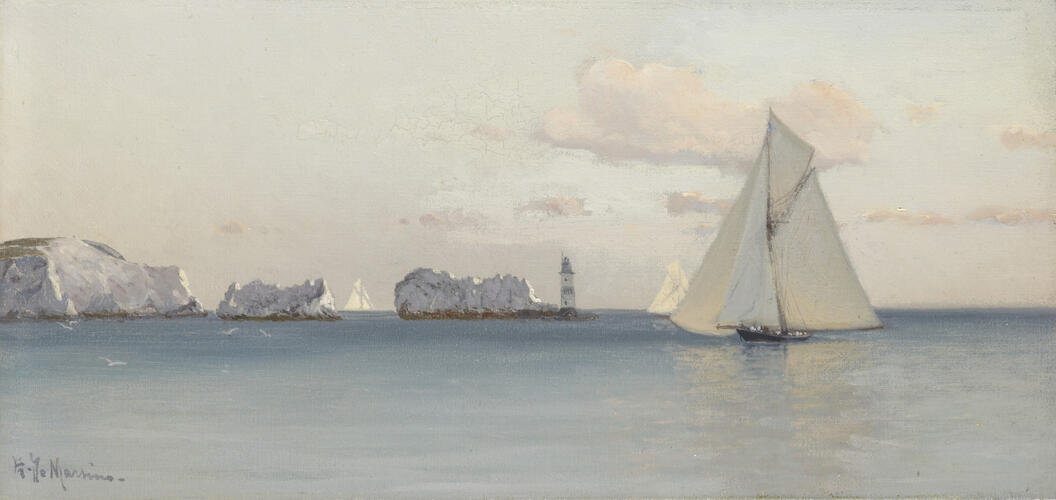 Britannia running before the wind off the Needles