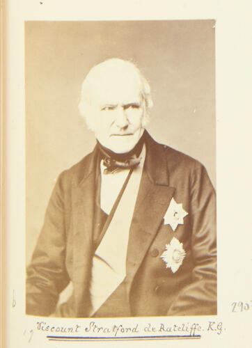 Viscount Stratford De Ratcliffe K. G. [Photographic Portraits Vol. 4/62 1861-1876]