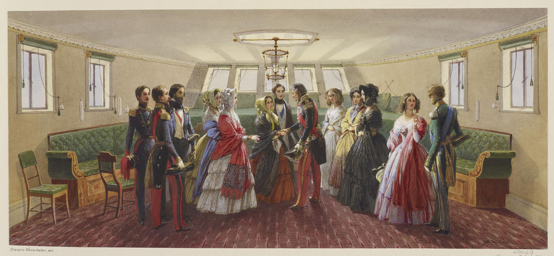 Louis-Philippe taking leave of Queen Victoria on board the royal yacht