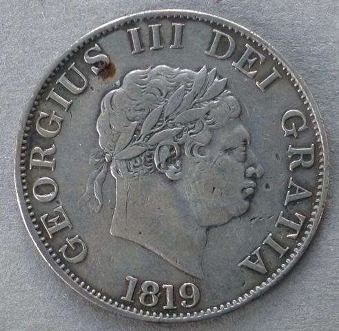 Great Britain. George III halfcrown, small head issue (in silver, with reverse in multicoloured enamel) Great Britain. George III halfcrown, small head issue (in silver, with reverse in multicoloured enamel)