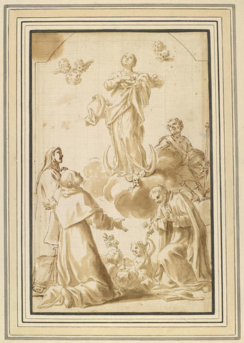 The Assunta adored by 3 saints The Assunta adored by 3 saints