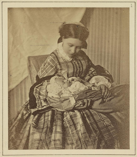 Victoria, Princess Frederick of Prussia, later Empress of Germany (1840-1901), and the infant Prince William, later Wilhelm II (1859-1941)