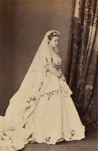 Princess Helena (1846-1923) in her wedding dress