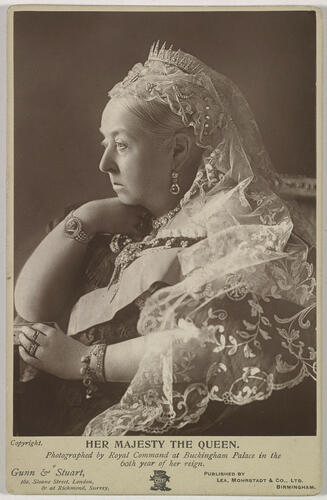 Portrait photograph of Queen Victoria (1819–1901), 1897 Portrait photograph of Queen Victoria (1819–1901), 1897