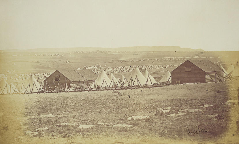 Camp at Sebastopol. [Crimean War photographs by Robertson]