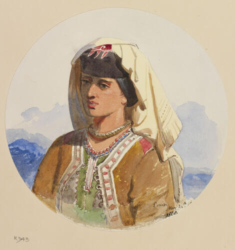 A Montenegrin girl in local dress