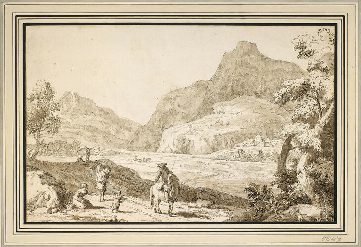 A traveller and beggars