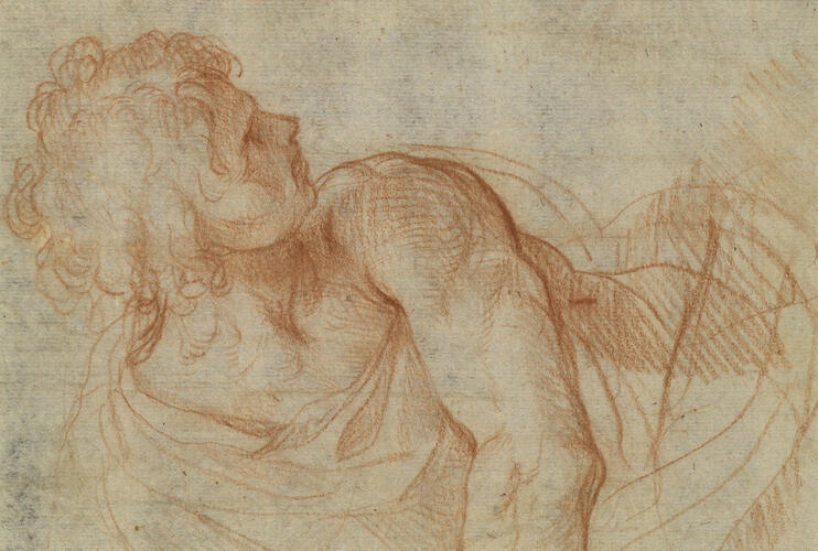 Recto: Virgin and Child with St Elizabeth and St John