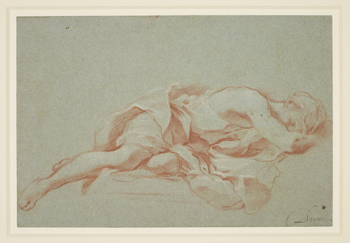 A sleeping figure