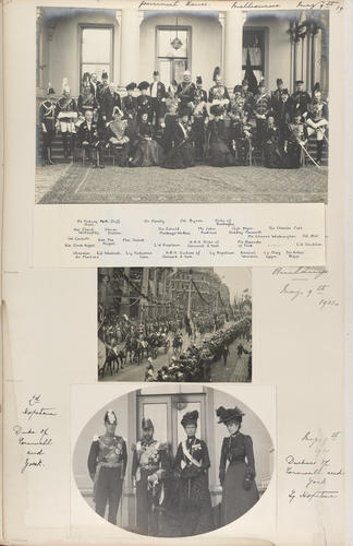 Group photograph taken outside Government House, Melbourne, 9 May 1901