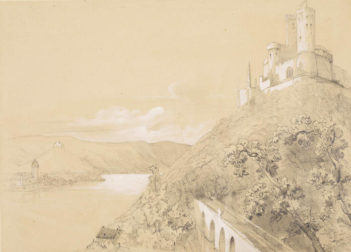 Schloss Stolzenfels standing above the Rhine