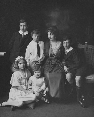 Crown Princess Margaret of Sweden with her children