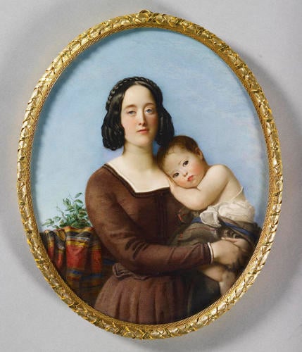Charlotte Anne, Duchess of Buccleuch (1811-1895) and her daughter Lady Victoria Scott (1844-1938)