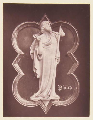 A bas-relief of the Apostle Philip: Albert Memorial Chapel, Windsor