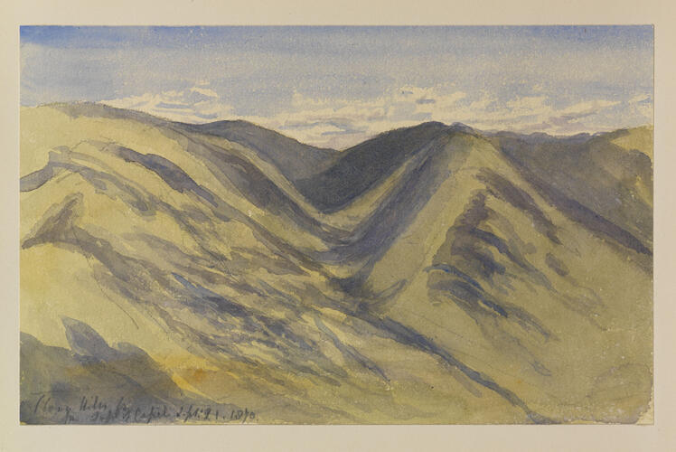 Master: SKETCHES BY QUEEN VICTORIA I
Item: Clova Hills f[ro]m the top of Capel