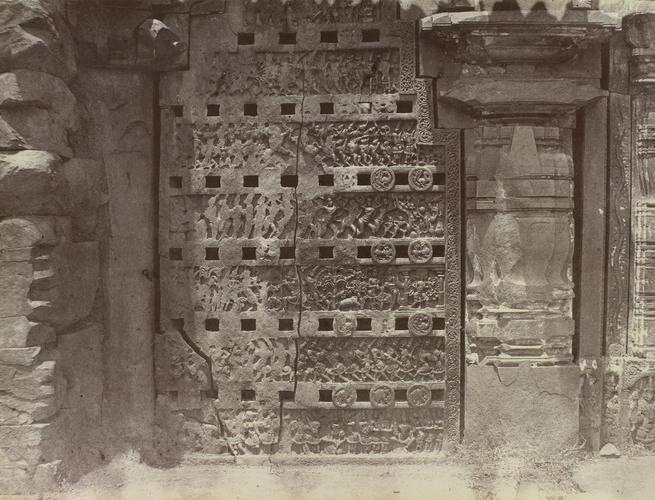A Perforated Stone Temple Window at Nursapoor