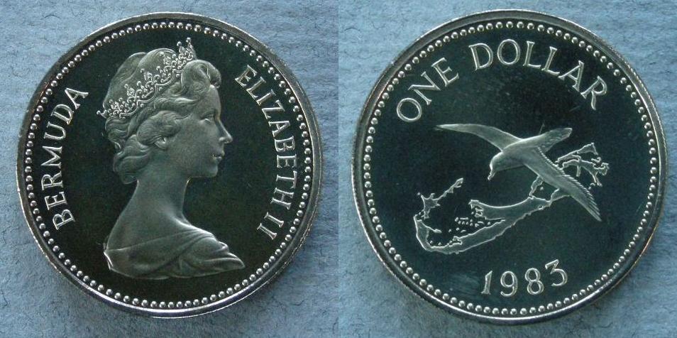 Bermuda. Proof 1 dollar, 1983 Bermuda. Proof 1 dollar, 1983