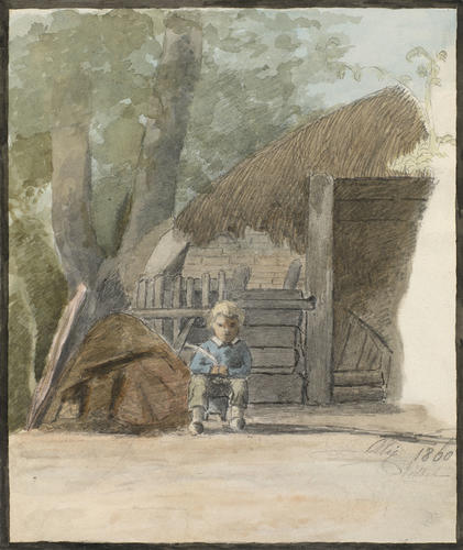 Master: Queen Alexandra's Sketch Book
Item: A young boy by a cottage