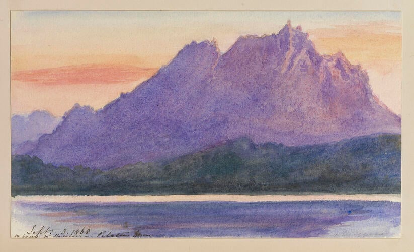 Master: SKETCHES BY QUEEN VICTORIA I
Item: Pilatus from on board the steamer