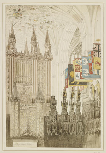 A study of the interior of St George's Chapel, Windsor