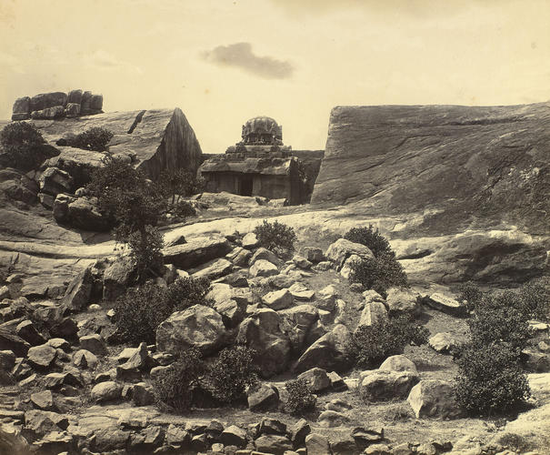 Kalorgoomalla, Madura District. Monlithic Temple. Madras Presidency : Prince of Wales Tour of India 1875-6 Kalorgoomalla, Madura District. Monlithic Temple. Madras Presidency : Prince of Wales Tour of India 1875-6