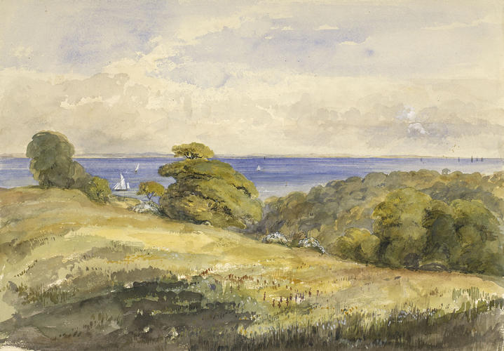 The Solent seen from below the terrace at Osborne, c1849 The Solent seen from below the terrace at Osborne, c1849