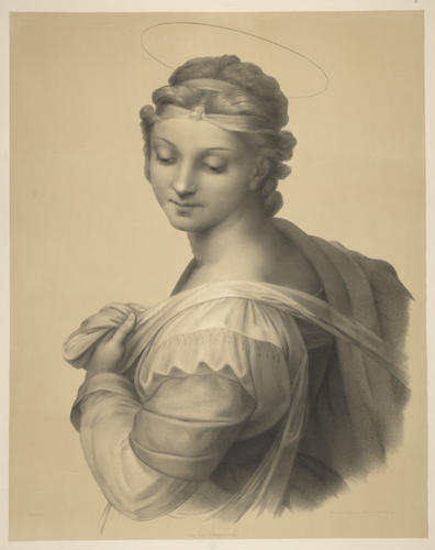 Master: Set of five lithographs of details from 'The Sistine Madonna'
Item: St Barbara [detail from 'The Sistine Madonna']