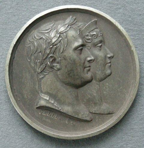 France. Medal commemorating the marriage of Napoleon Bonaparte and Marie Louise of Austria, 1810