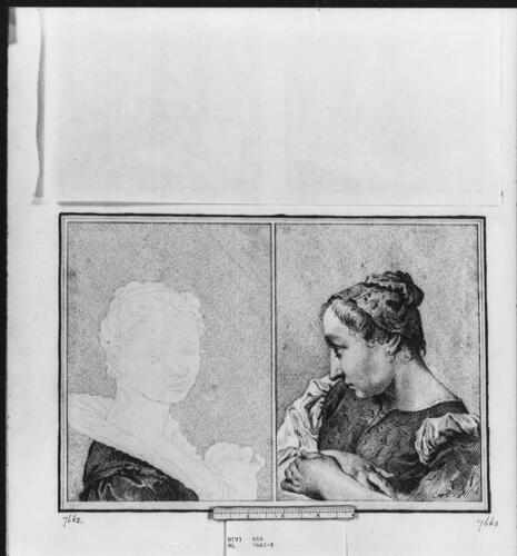 The head of a woman