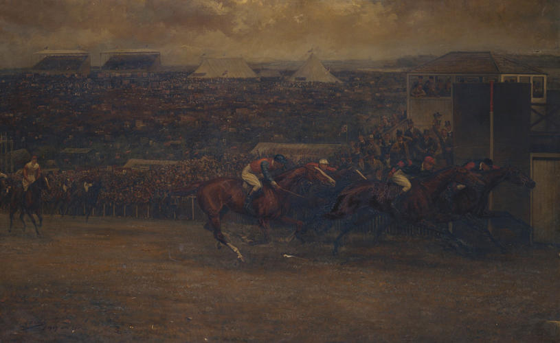 Minoru winning the Derby, 26 May 1909