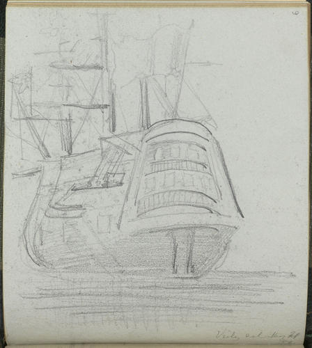 Master: SKETCHES FROM NATURE V. R. 1855 TO 1860
Item: A large tree with male figure and a battleship Master: SKETCHES FROM NATURE V. R. 1855 TO 1860
Item: A large tree with male figure and a battleship