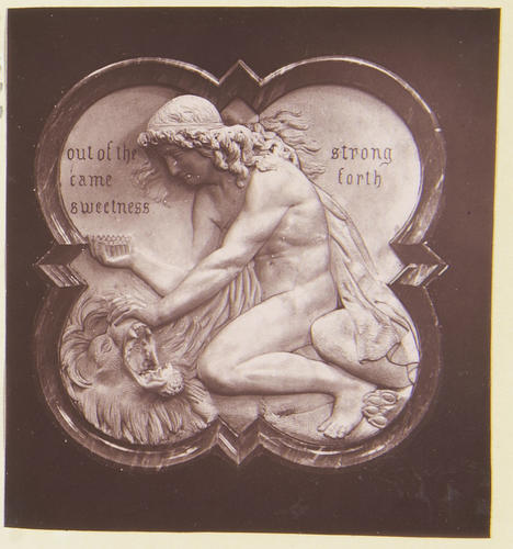 Marble tablet of Samson: Albert Memorial Chapel, Windsor
