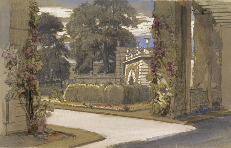 Osborne: view from beneath the pergola