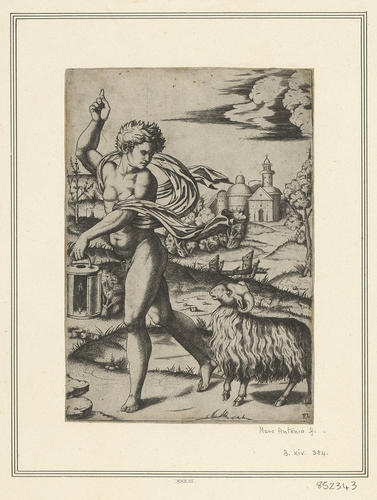A young man with a lantern