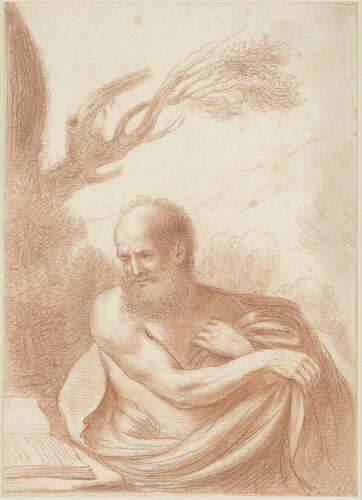 A bearded saint in a landscape