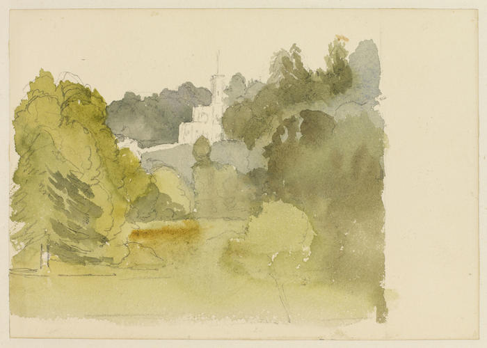 Master: SKETCHES FROM NATURE V. R. 1863 TO 1867
Item: A building in a garden