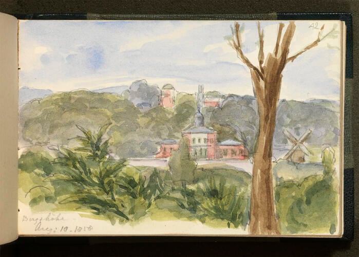 Master: SKETCHES FROM NATURE V. R. MDCCCLV TO MDCCCLVX
Item: A German landscape