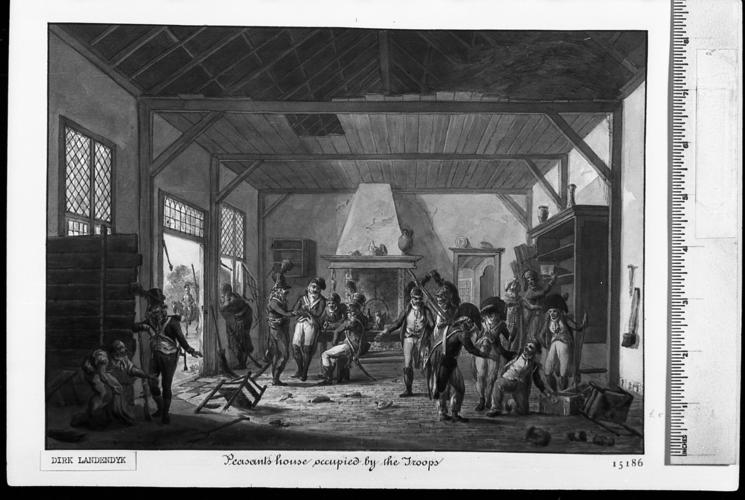 Troops in a peasant's house Troops in a peasant's house
