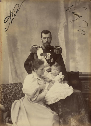 Nicholas II, Emperor of Russia, Alexandra Feodorovna, Empress of Russia and Grand Duchess Olga Nikolaevna Nicholas II, Emperor of Russia, Alexandra Feodorovna, Empress of Russia and Grand Duchess Olga Nikolaevna