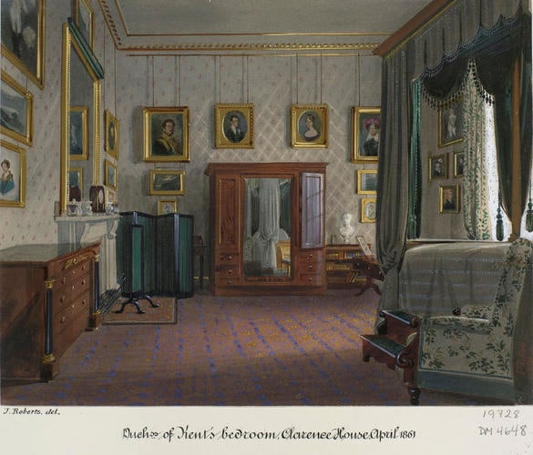 Views of Clarence House: the Duchess of Kent's bedroom