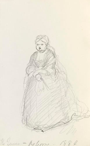 Sketch of Queen Victoria, Osborne, 1884