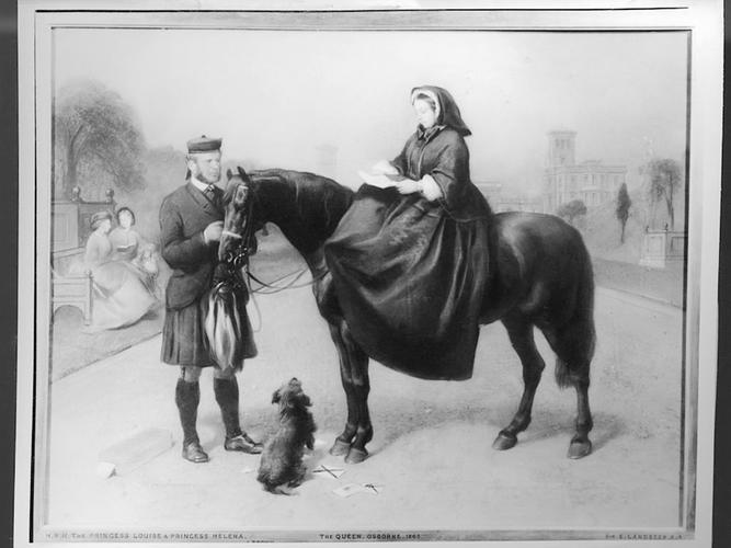 Shadow: Osborne in 1865 or The Queen on a pony at Osborne Shadow: Osborne in 1865 or The Queen on a pony at Osborne