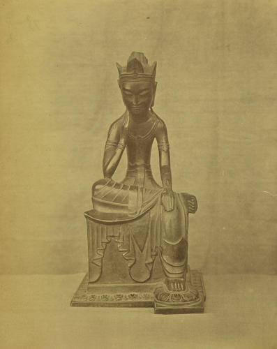 'Indian Buddhist image, Nara'; A pensive Bodhisattva