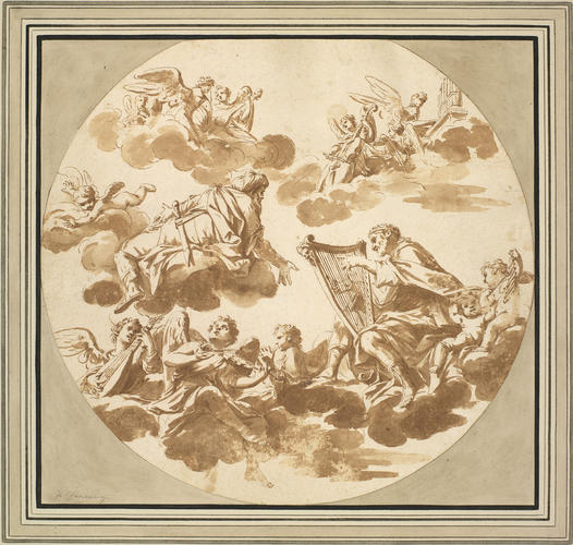 David and Solomon surrounded by angels David and Solomon surrounded by angels
