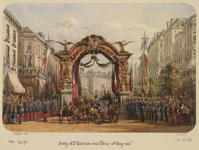 Royal visit to Napoleon III: Queen Victoria's entry into Paris, 18 August 1855