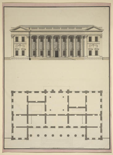 [Palazzo with colonnade]